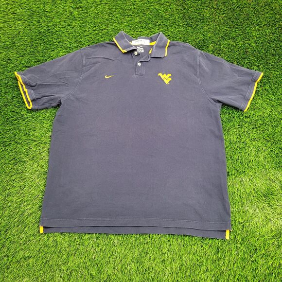 Nike Other - NIKE West-Virginia Polo Shirt SIZE 2XL 25x29 Faded Blue